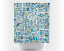 Load image into Gallery viewer, San Antonio Map Shower Curtain - usa Shower Curtain - Chroma Series