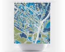 Load image into Gallery viewer, Albany Map Shower Curtain - usa Shower Curtain - Chroma Series