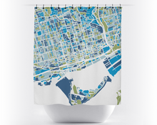 Load image into Gallery viewer, Toronto Map Shower Curtain - canada Shower Curtain - Chroma Series