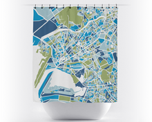 Load image into Gallery viewer, Karachi Map Shower Curtain - pakistan Shower Curtain - Chroma Series