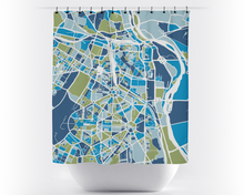 Load image into Gallery viewer, New Delhi Map Shower Curtain - india Shower Curtain - Chroma Series