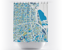 Load image into Gallery viewer, Buenos Aires Map Shower Curtain - argentina Shower Curtain - Chroma Series