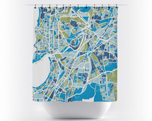 Load image into Gallery viewer, Mumbai Map Shower Curtain - india Shower Curtain - Chroma Series