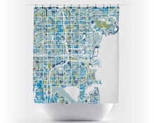 Load image into Gallery viewer, St Petersburg Map Shower Curtain - usa Shower Curtain - Chroma Series