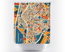 Load image into Gallery viewer, Sevilla Map Shower Curtain - spain Shower Curtain - Chroma Series