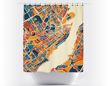 Load image into Gallery viewer, Quebec Map Shower Curtain - canada Shower Curtain - Chroma Series