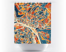Load image into Gallery viewer, Rouen Map Shower Curtain - france Shower Curtain - Chroma Series