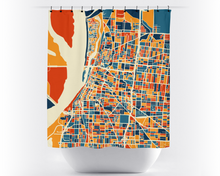 Load image into Gallery viewer, Memphis Map Shower Curtain - usa Shower Curtain - Chroma Series