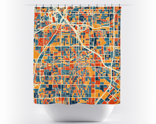 Load image into Gallery viewer, Santa Ana Map Shower Curtain - usa Shower Curtain - Chroma Series