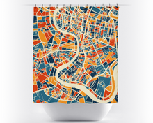 Load image into Gallery viewer, Bangkok Map Shower Curtain - thailand Shower Curtain - Chroma Series
