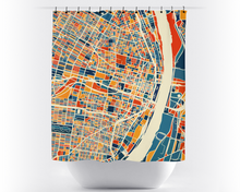 Load image into Gallery viewer, St Louis Map Shower Curtain - usa Shower Curtain - Chroma Series