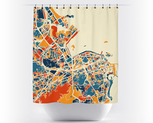 Load image into Gallery viewer, Rio de Janeiro Map Shower Curtain - brazil Shower Curtain - Chroma Series