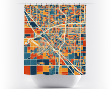Load image into Gallery viewer, Fresno Map Shower Curtain - usa Shower Curtain - Chroma Series