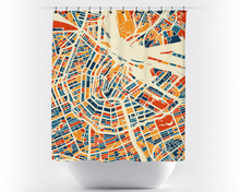 Load image into Gallery viewer, Amsterdam Map Shower Curtain - netherland Shower Curtain - Chroma Series