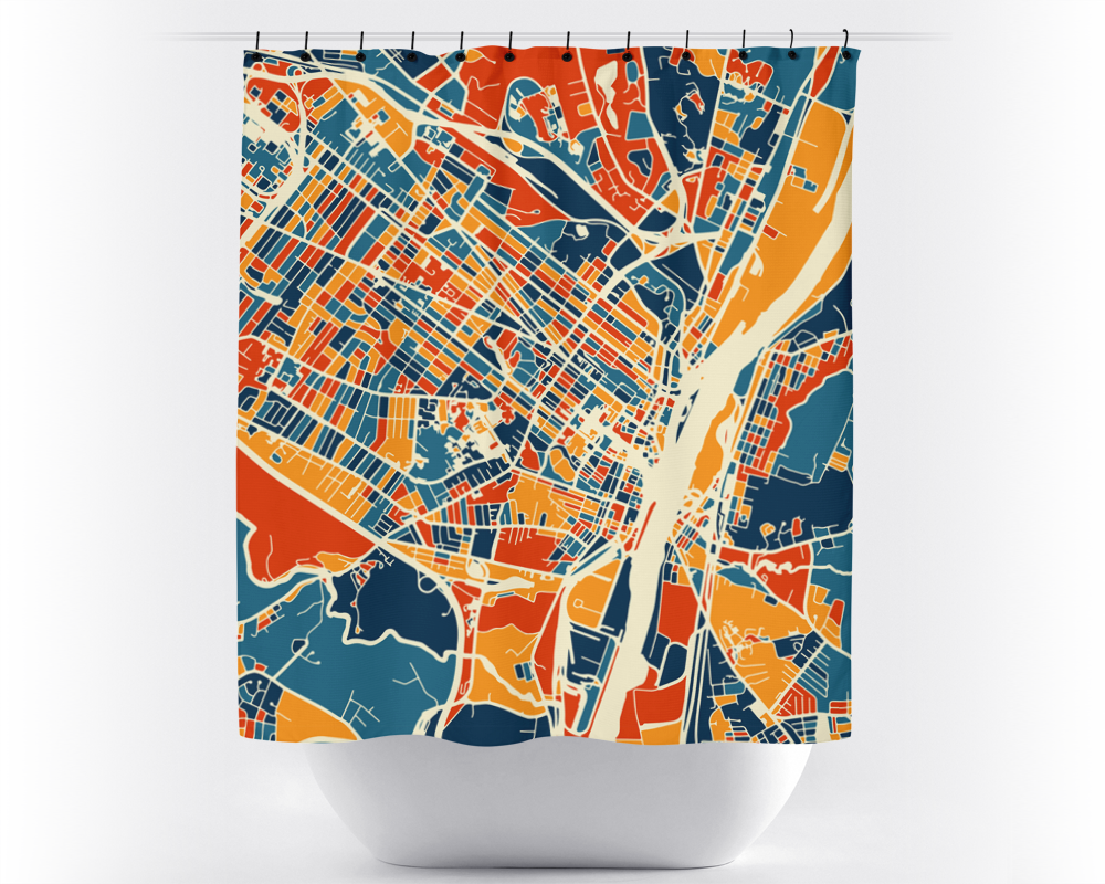 Albany Map Shower Curtain - usa Shower Curtain - Chroma Series – Studio  Raton, image size:1000x800