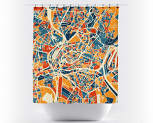 Load image into Gallery viewer, Strasbourg Map Shower Curtain - france Shower Curtain - Chroma Series