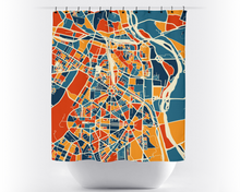 Load image into Gallery viewer, New Delhi Map Shower Curtain - india Shower Curtain - Chroma Series