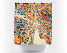 Load image into Gallery viewer, Zurich Map Shower Curtain - switzerland Shower Curtain - Chroma Series