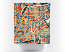 Load image into Gallery viewer, Toledo Map Shower Curtain - usa Shower Curtain - Chroma Series