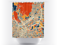 Charger l'image dans la galerie, El Paso Map Shower Curtain - usa Shower Curtain - Chroma Series