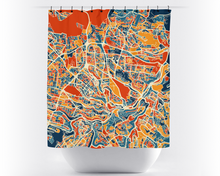 Charger l'image dans la galerie, Amman Map Shower Curtain - jordan Shower Curtain - Chroma Series