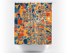 Load image into Gallery viewer, Fort Wayne Map Shower Curtain - usa Shower Curtain - Chroma Series