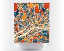 Load image into Gallery viewer, Frankfurt Map Shower Curtain - germany Shower Curtain - Chroma Series