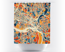 Load image into Gallery viewer, Richmond Map Shower Curtain - usa Shower Curtain - Chroma Series