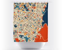 Load image into Gallery viewer, Bogota Map Shower Curtain - colombia Shower Curtain - Chroma Series