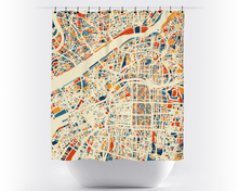 Load image into Gallery viewer, Osaka Map Shower Curtain - japan Shower Curtain - Chroma Series