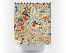 Load image into Gallery viewer, Athens Map Shower Curtain - greece Shower Curtain - Chroma Series
