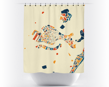 Load image into Gallery viewer, Venice Map Shower Curtain - italy Shower Curtain - Chroma Series