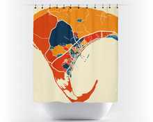 Load image into Gallery viewer, Provincetown Map Shower Curtain - usa Shower Curtain - Chroma Series