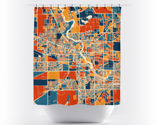 Load image into Gallery viewer, South Bend Map Shower Curtain - usa Shower Curtain - Chroma Series