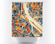 Load image into Gallery viewer, Riga Map Shower Curtain - latvia Shower Curtain - Chroma Series