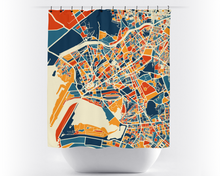Load image into Gallery viewer, Karachi Map Shower Curtain - pakistan Shower Curtain - Chroma Series