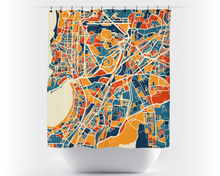 Load image into Gallery viewer, Mumbai Map Shower Curtain - india Shower Curtain - Chroma Series