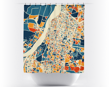 Load image into Gallery viewer, Kolkata Map Shower Curtain - india Shower Curtain - Chroma Series