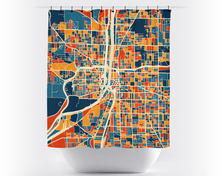 Load image into Gallery viewer, Grand Rapids Map Shower Curtain - usa Shower Curtain - Chroma Series