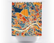 Load image into Gallery viewer, Newcastle Map Shower Curtain - uk Shower Curtain - Chroma Series
