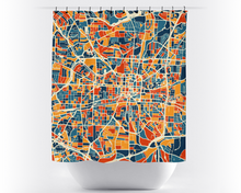 Load image into Gallery viewer, Greensboro Map Shower Curtain - usa Shower Curtain - Chroma Series
