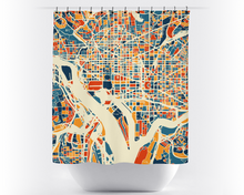 Load image into Gallery viewer, Washington DC Map Shower Curtain - usa Shower Curtain - Chroma Series