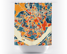 Load image into Gallery viewer, Seoul Map Shower Curtain - south korea Shower Curtain - Chroma Series