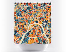 Load image into Gallery viewer, Moscow Map Shower Curtain - russia Shower Curtain - Chroma Series