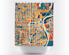 Load image into Gallery viewer, Omaha Map Shower Curtain - usa Shower Curtain - Chroma Series