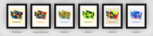 Load image into Gallery viewer, Washington Map Print - Full Color Map Poster