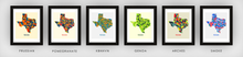 Load image into Gallery viewer, Texas Map Print - Full Color Map Poster