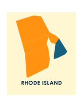 Load image into Gallery viewer, Rhode Island Map Print - Full Color Map Poster