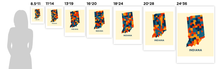 Load image into Gallery viewer, Indiana Map Print - Full Color Map Poster