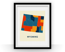 Load image into Gallery viewer, Wyoming Map Print - Full Color Map Poster